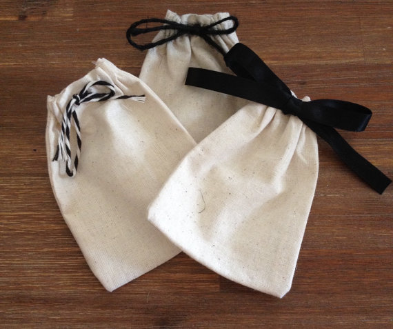 Promotional Jute Linen Drawstring Bag